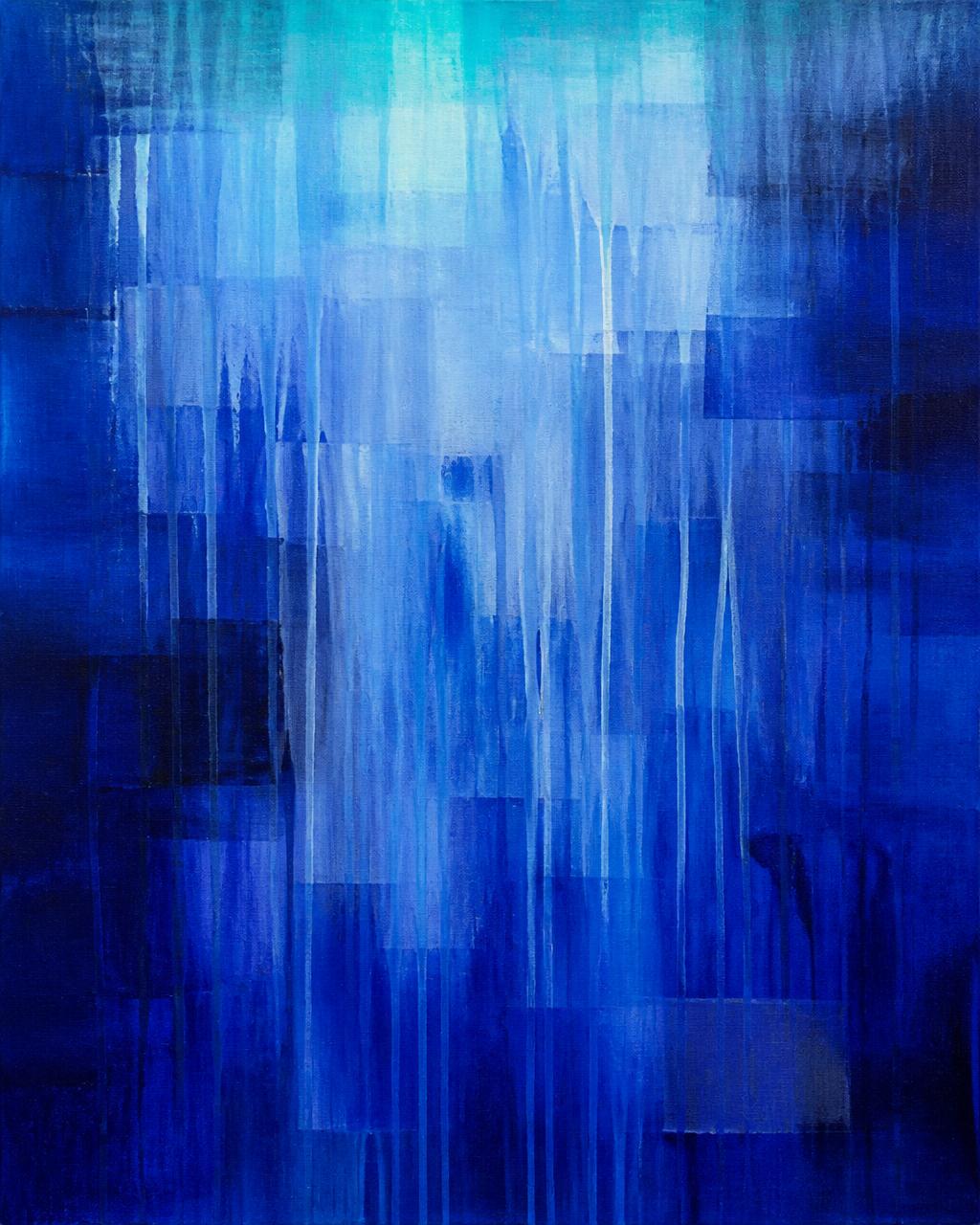 Glassfall, 2025 · Mixed media on panel